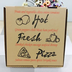 Hộp Đựng Bánh Pizza Nâu 8inch-20cm
