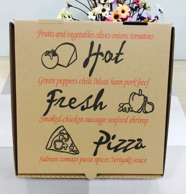 Hộp Đựng Bánh Pizza Nâu 8inch-20cm