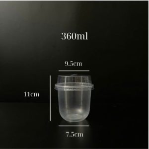 Ly Nhựa Nắp Cầu Bằng Đáy Bầu 360ml/500ml/600ml/700ml nhựa PP