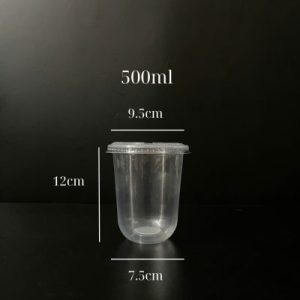 Ly Nhựa Nắp Bằng Đáy Bầu 360ml/500ml/700ml nhựa PP